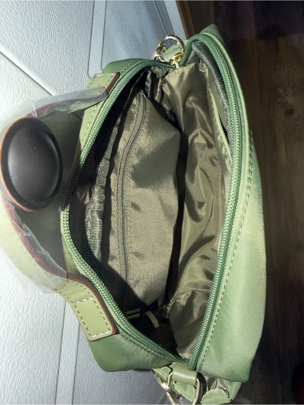 Quilted Tote in Sage Green